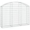 vidaXL Дъговидна габионна кошница 150x30x100/120 см поцинковано желязо
