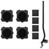vidaXL Мебелни колелца 4 бр. с повдигач, черни, 13,5x13,5x4,2 см, 300 кг