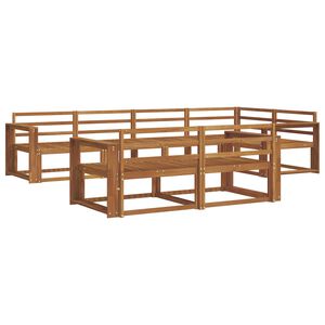 vidaXL Комплект дивани за открито 7 pcs Естествен
