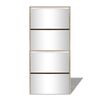 vidaXL Шкаф за обувки 4 нива с огледала, дъб, 63x17x134 cм