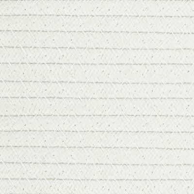 vidaXL Кош за съхранение, бежово и бяло, Ø38x46 см, памук