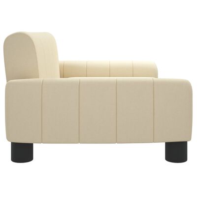 vidaXL Детски диван, кремава, 70x45x30 см, текстил
