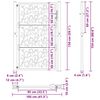 vidaXL Градинска порта 100x150 см, дизайн с листо, устойчиво на атмосферни влияния, стомана