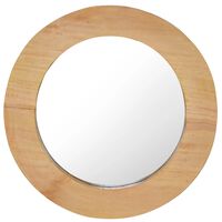 vidaXL Стенно огледало, 40 см, тик, кръгло