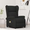 vidaXL Wingback електрически масажен стол, черен, текстил