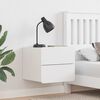 vidaXL Нощно шкафче 2 pcs Бяло 39 x 34 x 33 см Масивно дърво бор