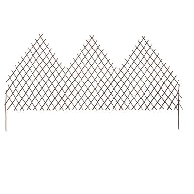 vidaXL Градински огради хармоника, 5 бр, 170x105 см, върба