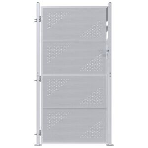 vidaXL Градинска врата 85 x 174 см Неръждаема стомана С ключалка
