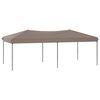 vidaXL Сгъваема парти шатра, таупе, 3x6 м