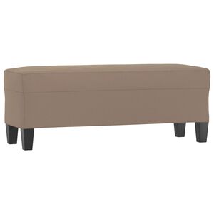 vidaXL Пейка, таупе, 100x35x41 см, микрофибърен плат