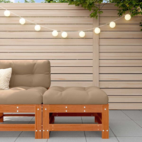 vidaXL Градинска поставка за крака Масивна боровина Восъчен Кафяв