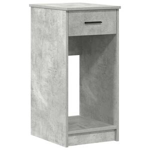 vidaXL Стойка за компютърна кула с чекмедже бетонно сив 35x45x77 см