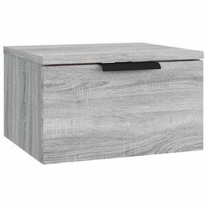 vidaXL Нощно шкафче за стенен монтаж, сив сонома, 34x30x20 см