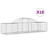 vidaXL Габионни кошници арка 18 бр 200x50x40/60 см поцинковано желязо