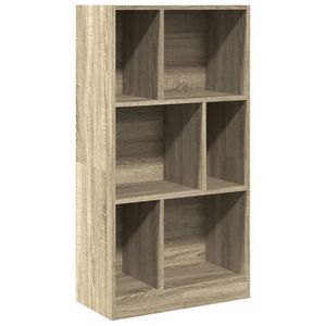 vidaXL Библиотека, сонома дъб, 57x28,5x107,5 см, инженерно дърво