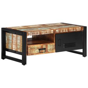 vidaXL Маса за кафе, 100x50x41 см, регенерирана дървесина масив