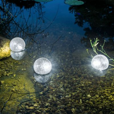 HI Соларна LED плаваща лампа за езеро, 9 см