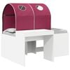 vidaXL Легло с тунел 4 pcs Артизан дъб и червено Инженерна дървесина