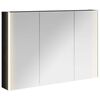 vidaXL Шкаф с огледало за баня Черния дъб 103,5 x 15,5 x 70 см