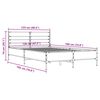 vidaXL Рамка за легло, опушен дъб, 120x190 см, инженерно дърво и метал