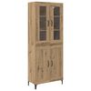 vidaXL Висок шкаф Дъб 69,5 x 34 x 180 см Инженерна дървесина