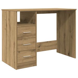 vidaXL Бюрото Artisan Oak 102x50x76 cm Инженерна дървесина