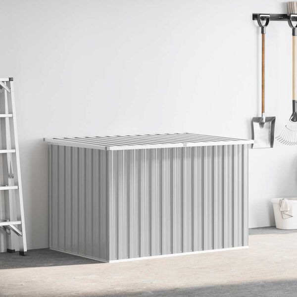 vidaXL Градински сандък за съхранение, сив, 171x99x93 см