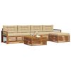 vidaXL Комплект дивани за открито 6 pcs Натурален и Бежов