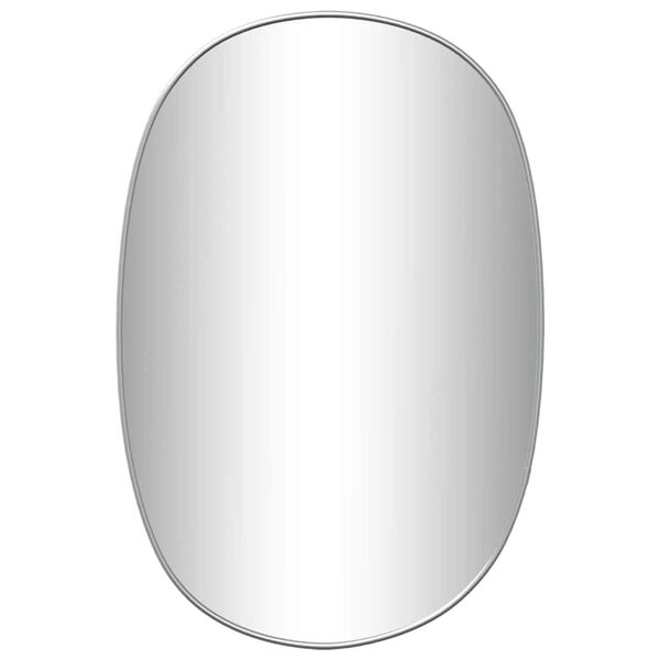 vidaXL Стенно огледало сребро 60x40 см овално