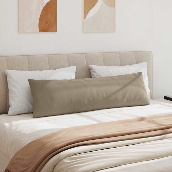 vidaXL Диван възглавници 2 pcs Таупе 145 x 40 см текстил