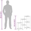 vidaXL Стойка за цветя на колела 83x25x83,5 см черна желязо