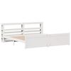 vidaXL Рамка за легло с табла без матрак, бяла, 180x200 см