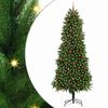 vidaXL Коледно дърво с 300 LED светодиода с поставка Зелен 240 cm ПЕ