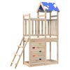 vidaXL Игрална кула Натурално Масивна борова дървесина