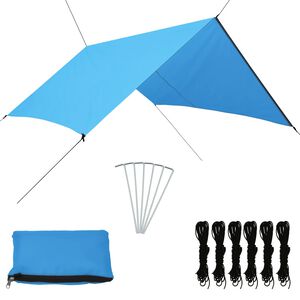 vidaXL Тента за къмпинг, 3x2,85 м, син