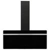 vidaXL Стенен абсорбатор, 90 см, стомана и закалено стъкло, черен