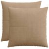 vidaXL Калъфка за възглавница 2 pcs ALMELO Кафяво 70 x 70 cm кордурой