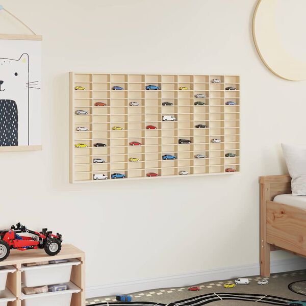 Стена дисплей кутия с рафт Бежово 98 x 4,5 x 55 см Инженерно дърво