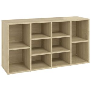 vidaXL Пейка за обувки, дъб сонома, 103x30x55 см, инженерно дърво