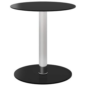vidaXL Маса за кафе, черна, 40 см, закалено стъкло