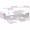 vidaXL Градински Софа Комплект с възглавница 11 pcs Сив полиратан