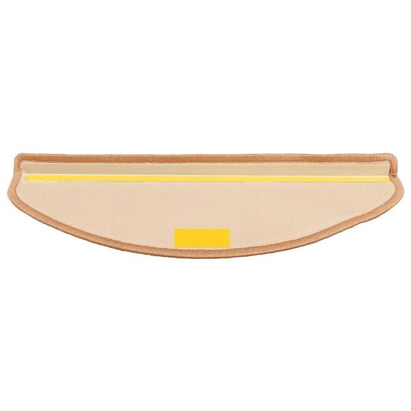 vidaXL Самозалепващи стелки за стълби, 5 бр, 65x21x4 см, бежови