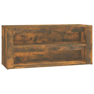 vidaXL Шкаф за обувки, опушен дъб, 100x35x45 см, инженерно дърво