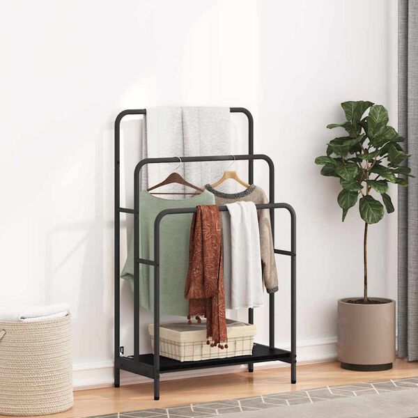 vidaXL Стойка за дрехи Черния дъб 60 x 30 x 100,5 см Инженерно дърво