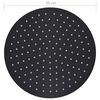 vidaXL Rainshower душ пита, инокс, 30 см, кръгла, черна