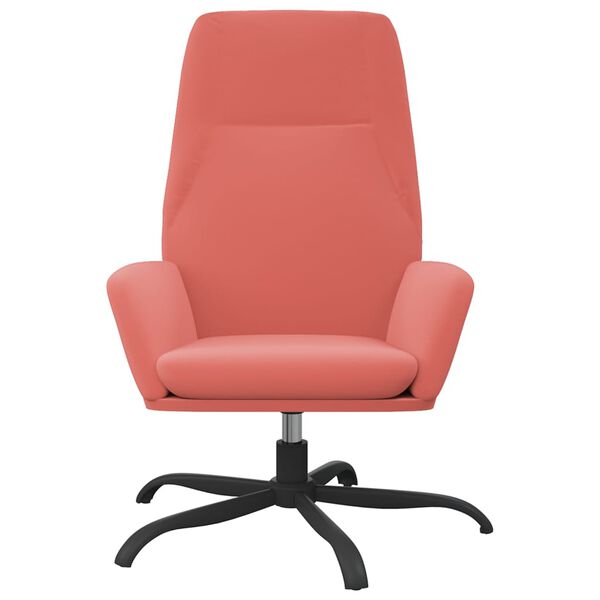 vidaXL Релакс стол, розов, кадифе