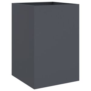 vidaXL Кашпа, антрацит, 52x48x75 см, стомана