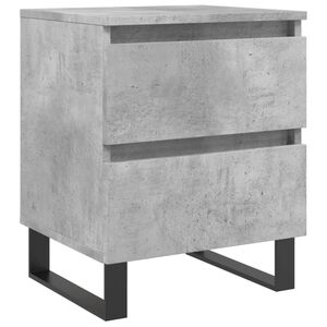 vidaXL Нощно шкафче бетонно сиво 40x35x50 см инженерно дърво
