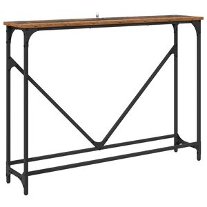 vidaXL Конзолна маса Старо дърво 102 x 23 x 75 см Инженерна дървесина