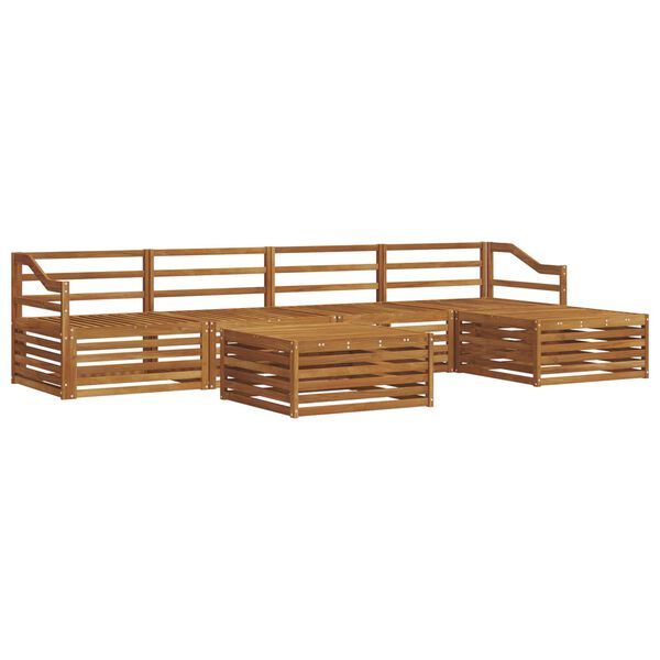 vidaXL Комплект дивани за открито 6 pcs Естествен